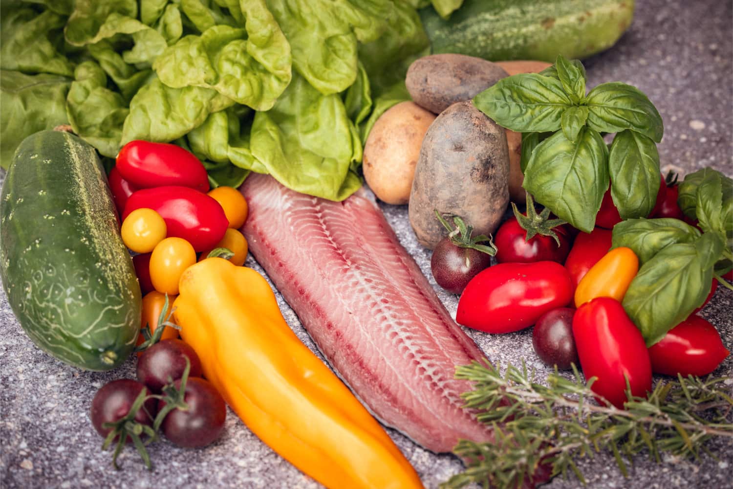 Frisch geerntetes Gemüse.